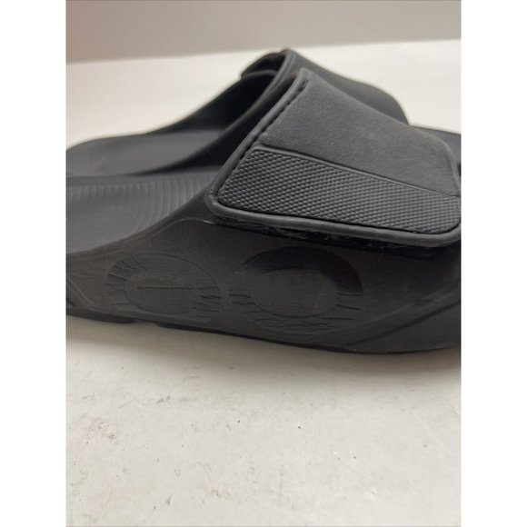Oefos Black Slip On Rubber Slides Mens Size 12 - Picture 5 of 7